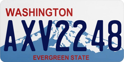 WA license plate AXV2248