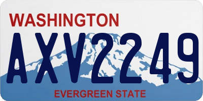 WA license plate AXV2249