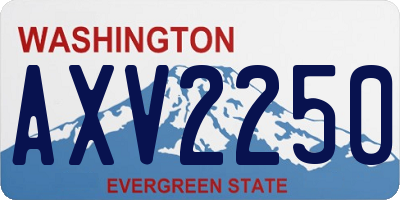 WA license plate AXV2250