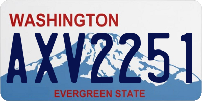 WA license plate AXV2251