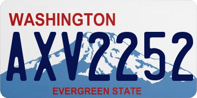 WA license plate AXV2252