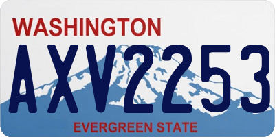 WA license plate AXV2253