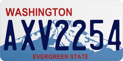 WA license plate AXV2254
