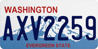 WA license plate AXV2259