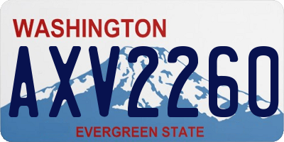 WA license plate AXV2260
