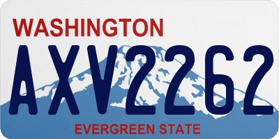 WA license plate AXV2262