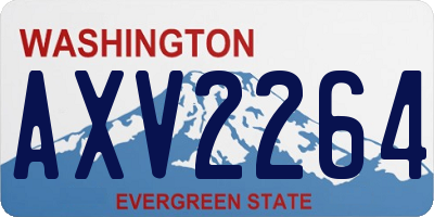 WA license plate AXV2264