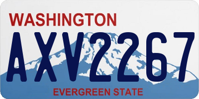 WA license plate AXV2267