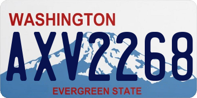 WA license plate AXV2268