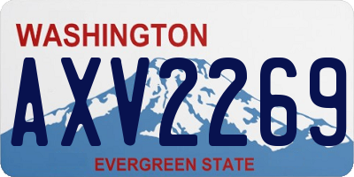 WA license plate AXV2269