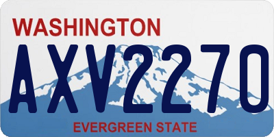 WA license plate AXV2270