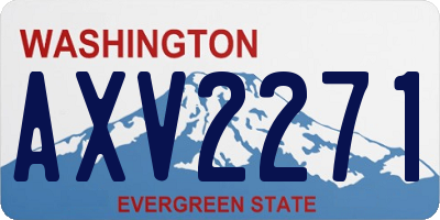 WA license plate AXV2271