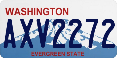 WA license plate AXV2272