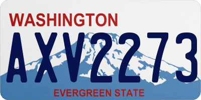 WA license plate AXV2273