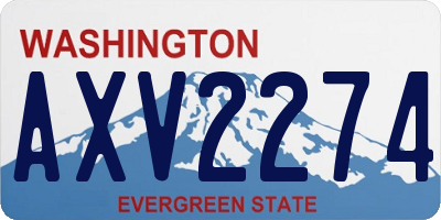 WA license plate AXV2274
