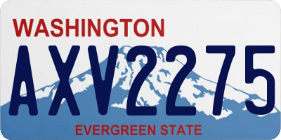 WA license plate AXV2275