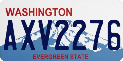WA license plate AXV2276