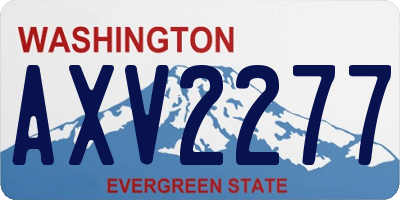 WA license plate AXV2277