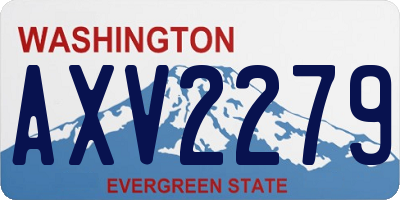 WA license plate AXV2279