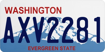 WA license plate AXV2281