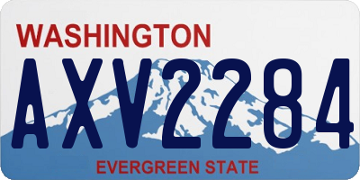 WA license plate AXV2284