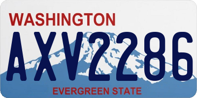 WA license plate AXV2286