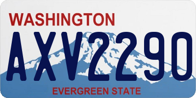 WA license plate AXV2290
