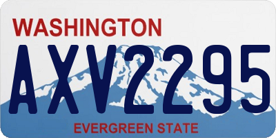 WA license plate AXV2295