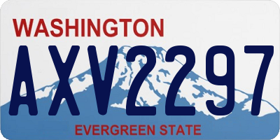 WA license plate AXV2297