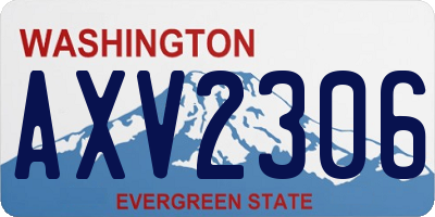 WA license plate AXV2306