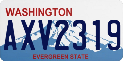 WA license plate AXV2319