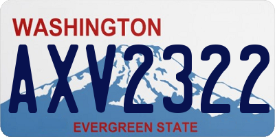 WA license plate AXV2322