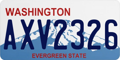 WA license plate AXV2326