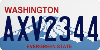 WA license plate AXV2344