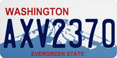 WA license plate AXV2370