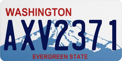 WA license plate AXV2371