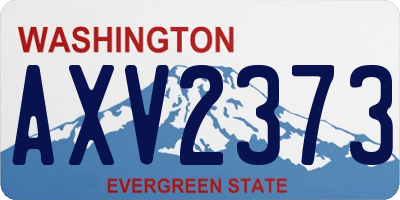 WA license plate AXV2373