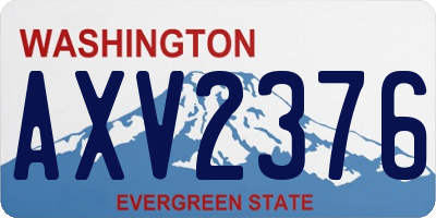 WA license plate AXV2376