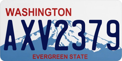 WA license plate AXV2379