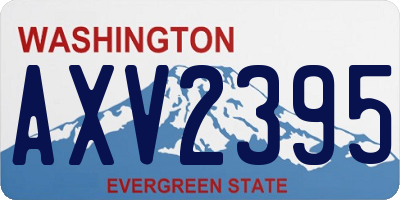 WA license plate AXV2395