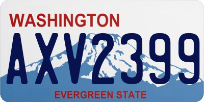 WA license plate AXV2399