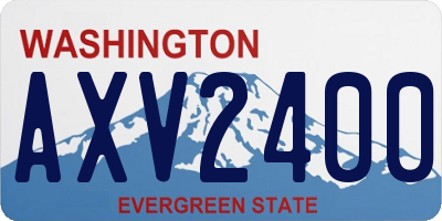 WA license plate AXV2400