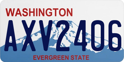WA license plate AXV2406