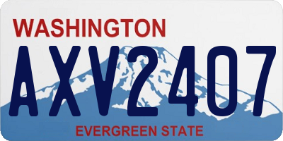 WA license plate AXV2407