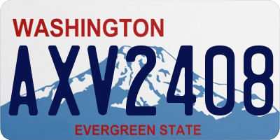 WA license plate AXV2408