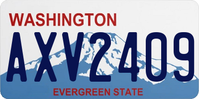 WA license plate AXV2409