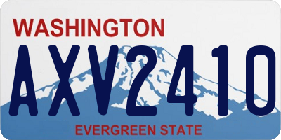 WA license plate AXV2410