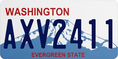 WA license plate AXV2411