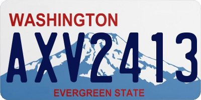 WA license plate AXV2413