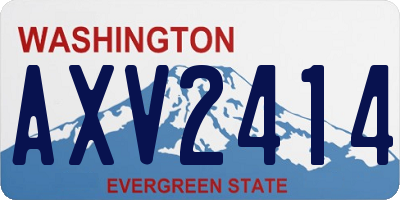 WA license plate AXV2414